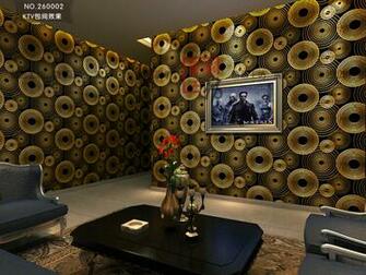 Modern Black Reflective Wallpaper Golden Circle Tv Background