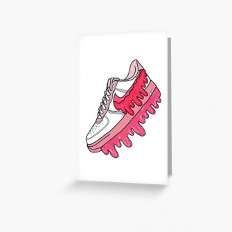 Nike Air Force S Drippy Paint Greeting Card By