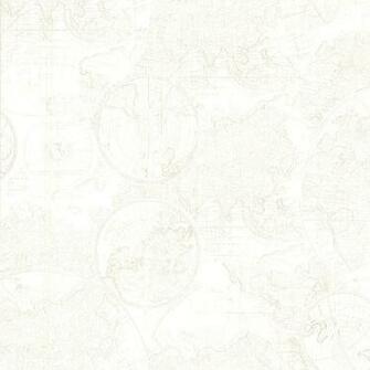 Cartography Off White Vintage World Map Wallpaper Swatch