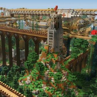 Minecraft Dockland Wallpaper For iPad