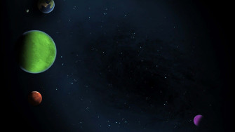 Cartoon Space Background Wallpaper