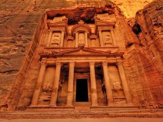 Petra Archaeological Site In The Desert Of Jordan About Bc
