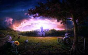 April Sunset HD Wallpaper