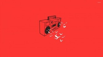 Boombox Wallpaper Minimalistic