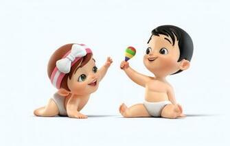 Wallpaper Baby Art Children S Rattle L O Rezende Babies