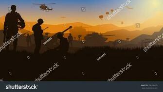 Military Vector Illustration Army Background Soldiers