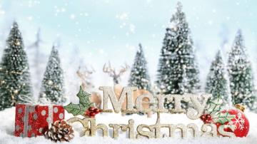 Merry Christmas Text UHD 4k Wallpaper