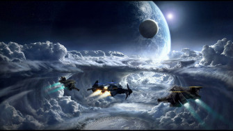 Cloud Planet Spaceship Star Citizen 4k Rare Gallery HD
