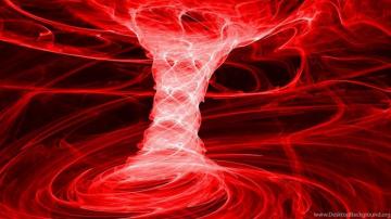 Red Tornado And Lightning Storms Desktop Background