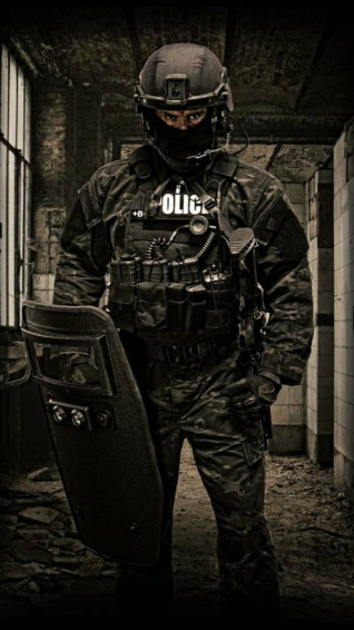 Riot Police Wallpaper Top