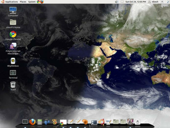 Real Time Sunlight Earth Wallpaper For Ubuntu Linux
