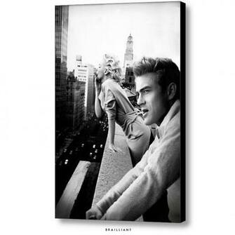 James Dean Marilyn Monroe Rooftop Smoking By Brailliantart On