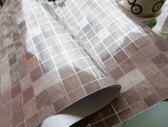 Kitchen Pvc Aluminum Foil Mosaic Stickers Oil Wallpaper Wall