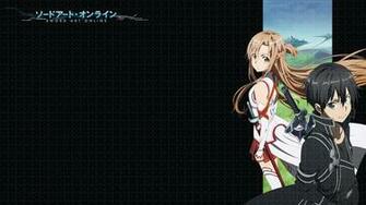 Art Org Sword Online Yuuki Asuna Kirito Girl