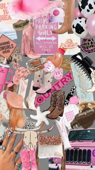 Pink Cowgirl Aesthetic Wallpaper