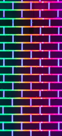 4k Neon iPhone Brick Wall Wallpaper