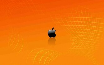 Cool Wallpaper With Orange Apple Logo HD For