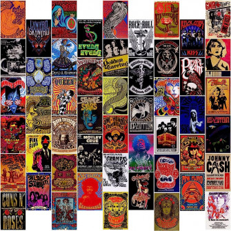 Amazon Xinjianjqin 50pcs Vintage Rock Wall Collage Kit Retro