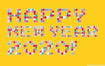 Happy New Year Pixel Art 4k HD Desktop Wallpaper For