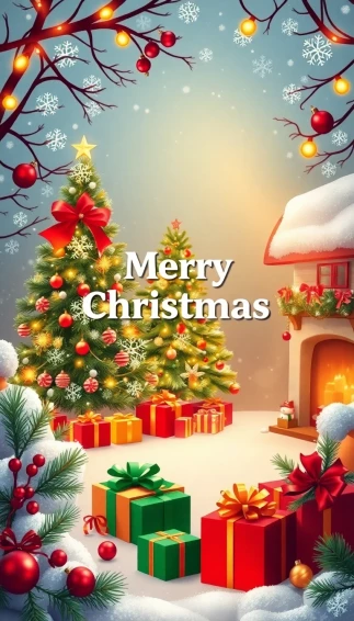 Christmas Poster Template Wallpaper