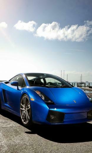 Blue Lamborghini Screensaver Wallpaper