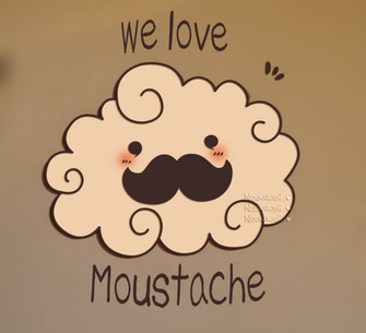 Cute Wallpaper Mustache Moustache Cloud By Naokawaii