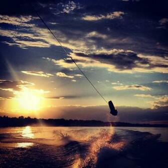 Wakeboarding Sunset Wallpaper