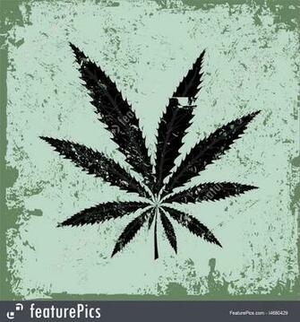 Wallpaper With Green Leaves Of Cannabis Stock Illustration