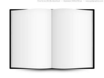 An Open Book With Blank S Isolated On White Background High