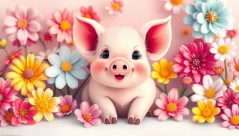 Cute Pig Wallpaper