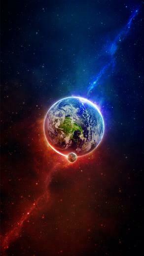 Space In The Earth iPhone Wallpaper