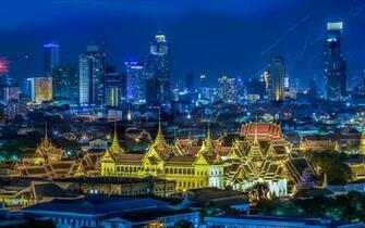 Wallpaper Grand Palace Bangkok Thailand Night