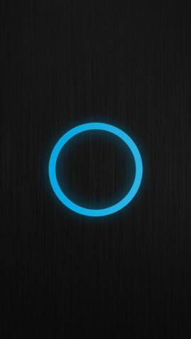 Blue Black Minimalistic Patterns Circles Techno Glow