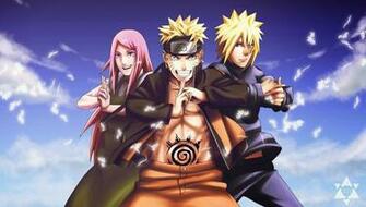 Watashiwa Naruto Kushina And Minato Together Wallpaper