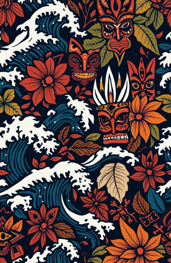 Polynesian Tribal Wallpaper
