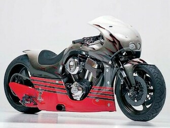 Custom Black Chopper Motorcycles Wallpaper