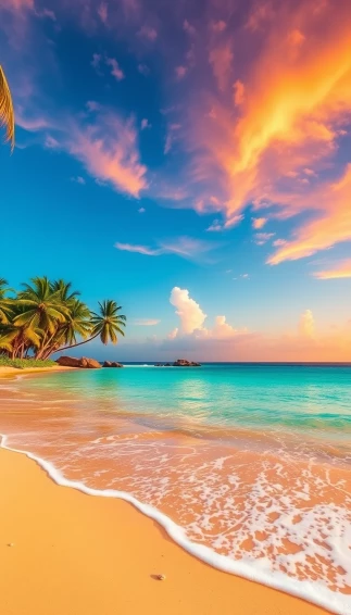 Tropical Beach Phone Wallpaper