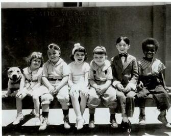 Little Rascals Bench Vintage Bw Comedy Tv