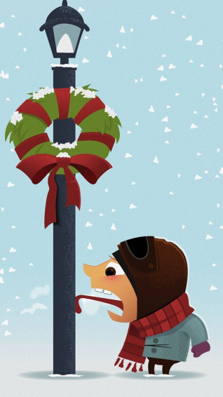 Funny Christmas iPhone 5s Wallpaper