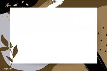 Premium Vector Of Rectangle Leafy Memphis Frame