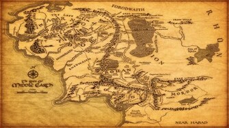 Middle Earth Map Wallpaper