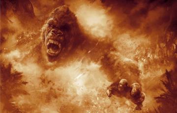 Wallpaper Cinema Fire Flame Movie Animal Gorilla Fang Film