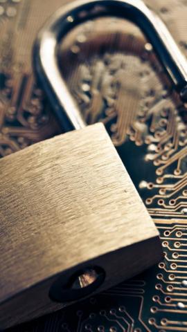 Open Lock On Chip Information Security iPhone Wallpaper