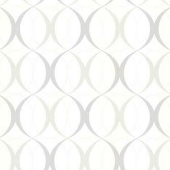 Circulate White Retro Orb Wallpaper Contemporary By