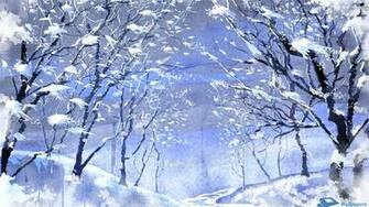 HD Beautiful Winter Woods Background Widescreen