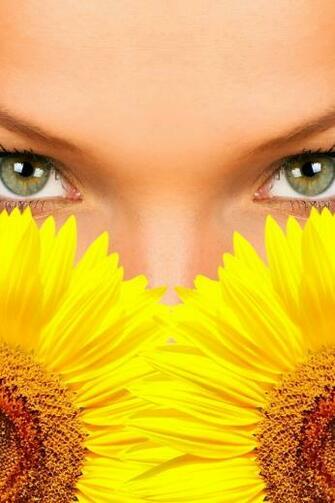 Girl With Yellow Daisies iPhone HD Wallpaper