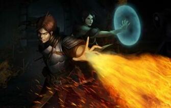 Dragon Age Inquisition Mage Fire Undead Darkness Wallpaper