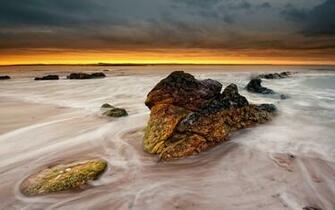 Windows Background Beach Sunset Wallpaper X