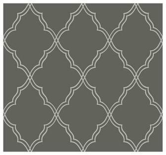 Moroccan Lattice Sand Wallpaper Charcoal Mediterranean