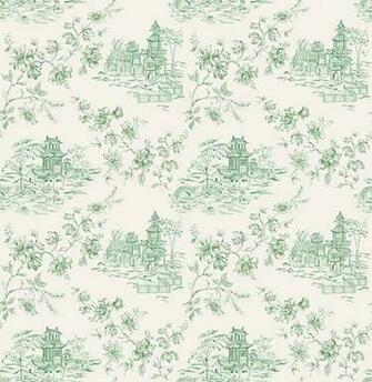 Laure Green Toile Modern Wallpaper By Warehouse